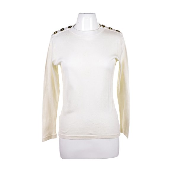 Yves Saint Laurent Rive Gauche Pullovers 38 White - Picture 1 of 3